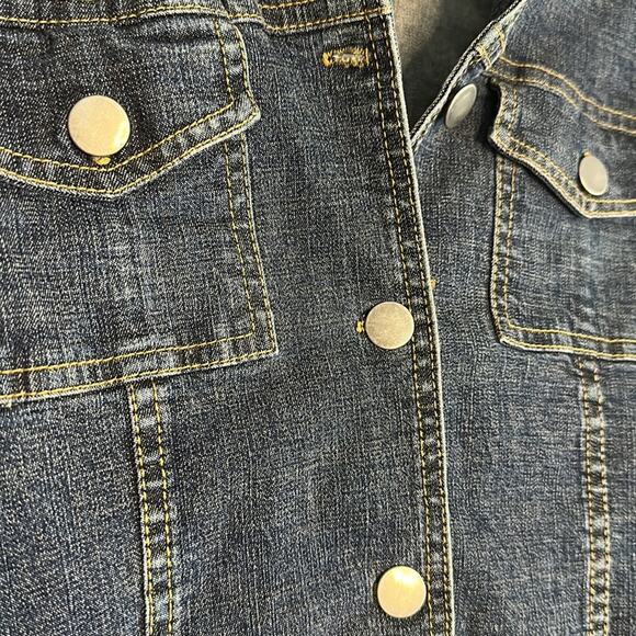 Forever 21 Denim Jean Jacket Trucker Medium Western Cowgirl Indie Sleaze Outdoor - Picture 3 of 6